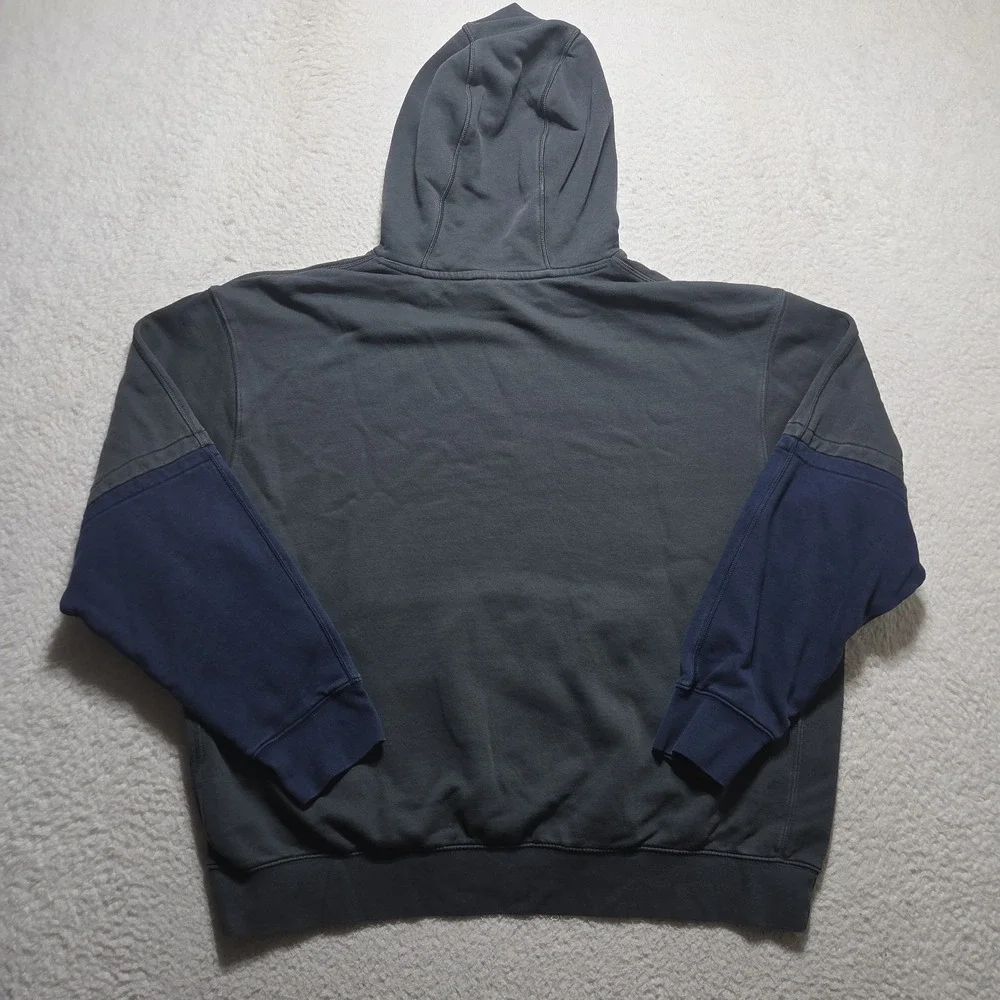 Nike U OF A Logo XL Black Heavy Collegiate Pullover Hoodie Colorblock Faded